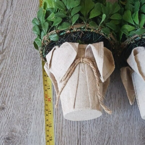 Set of Two Faux Greenery Topiary Trees - Picture 2 of 2